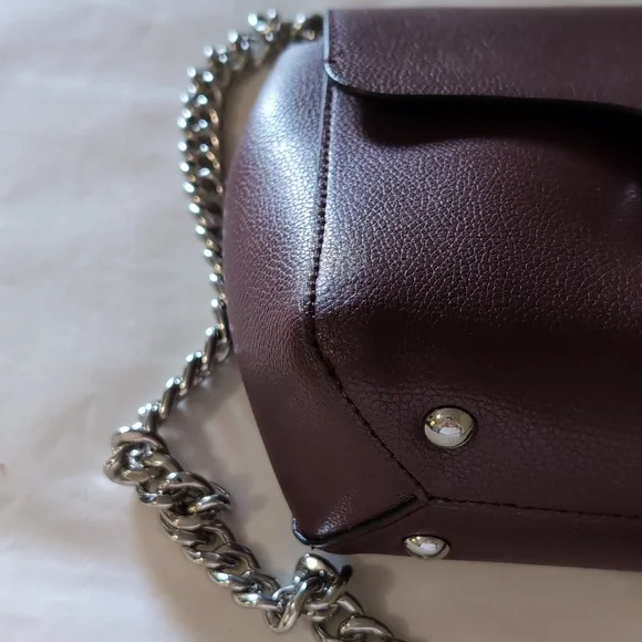 Rebecca Minkoff Burgundy Leather Crossbody Bag - Picture 2 of 5